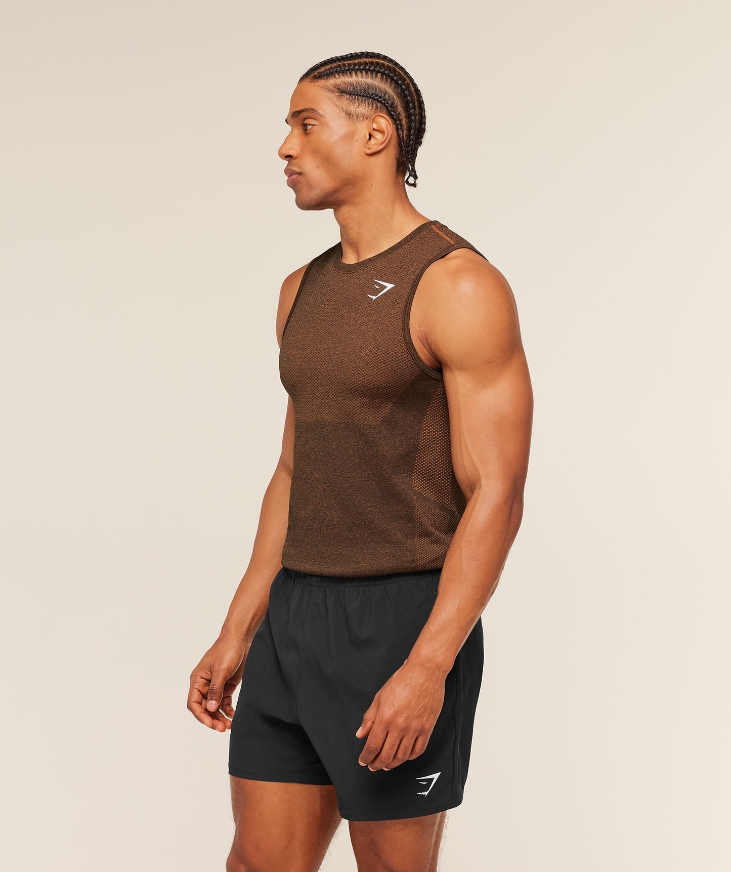 Gymshark Vital Tank - Black/Spiced Brown