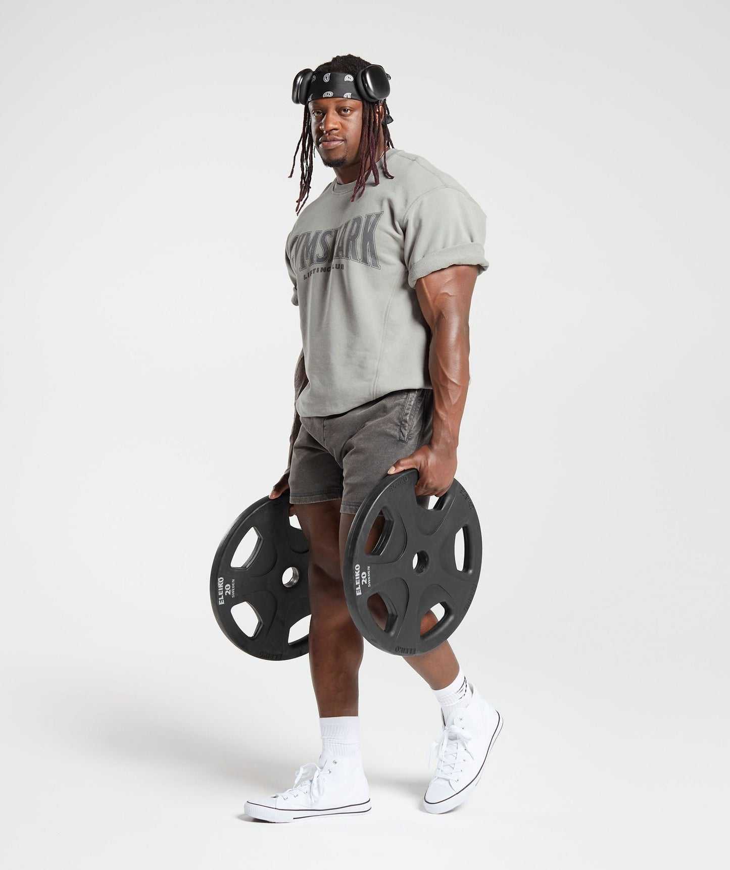 Gymshark Heritage Washed Short Sleeve Crew - Smokey Grey