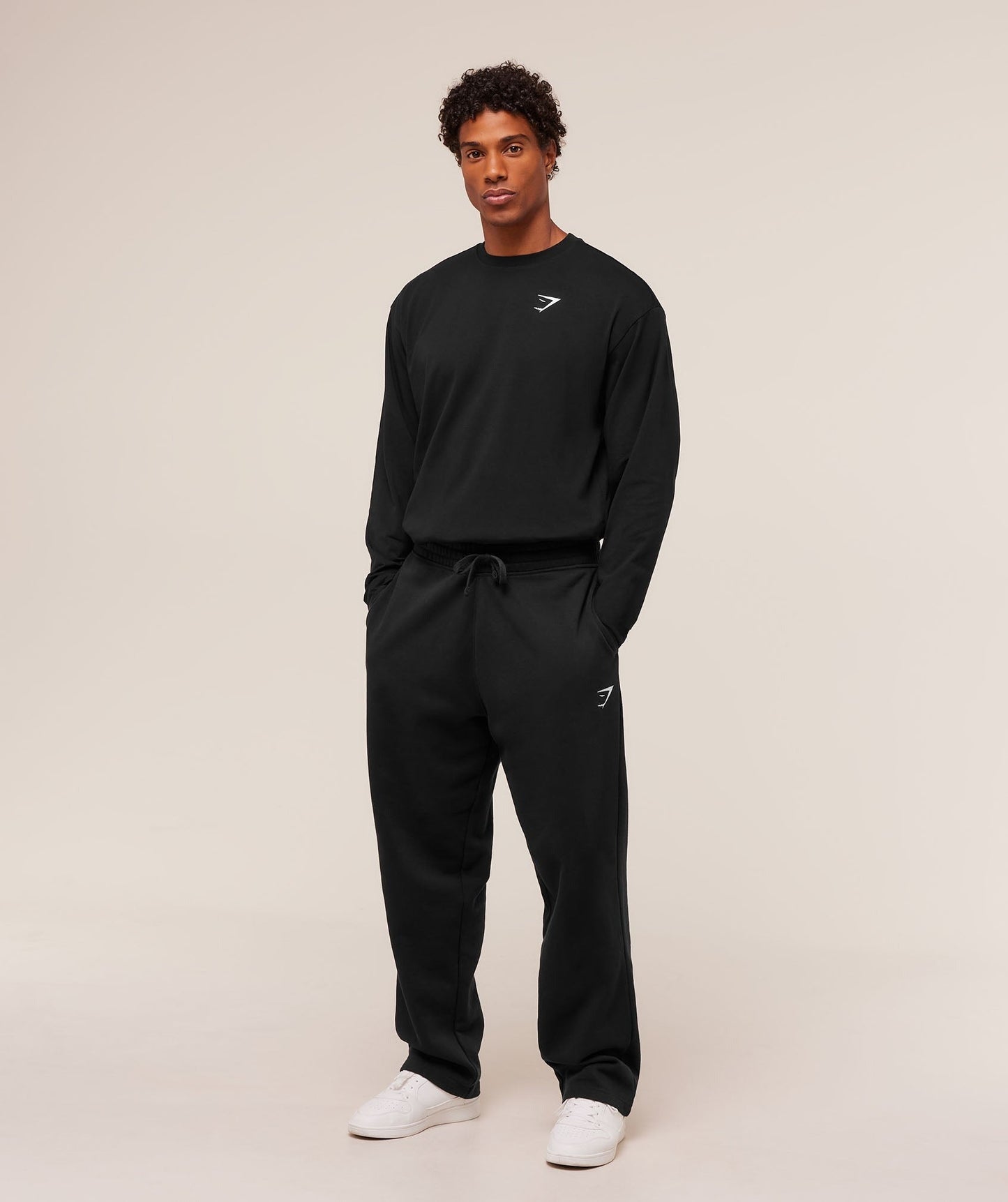 Gymshark Essential Oversized Long Sleeve T-Shirt - Black