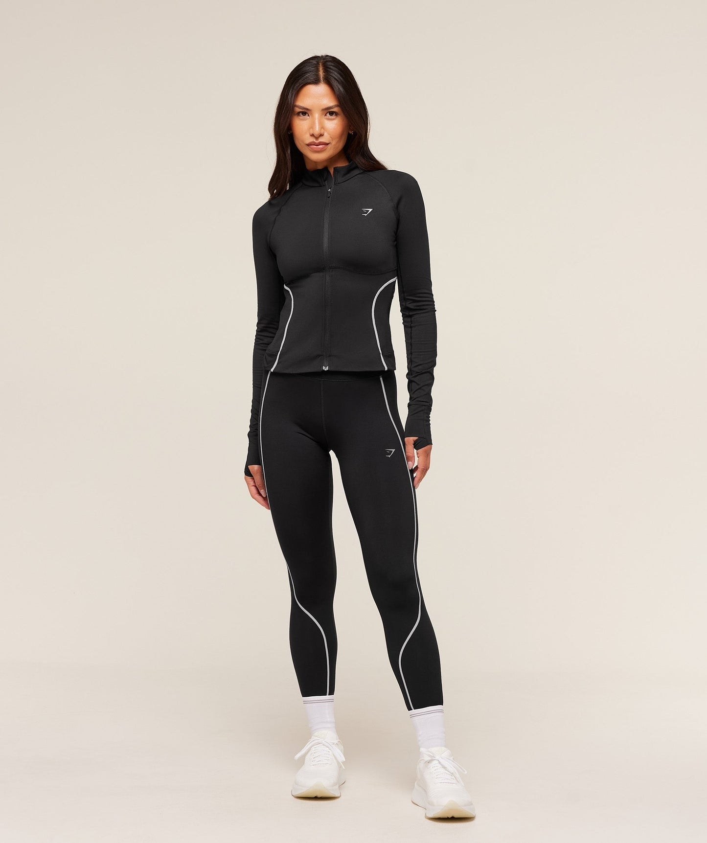 Gymshark Running Warmth Zip Up Jacket - Black