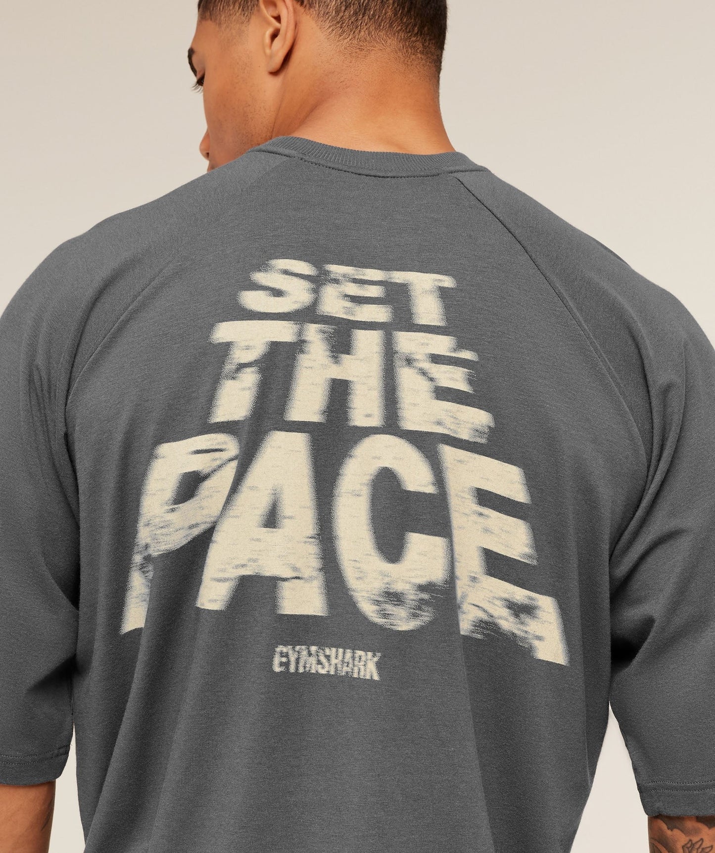 Gymshark Set The Pace Boxy T-Shirt - Graphite Grey