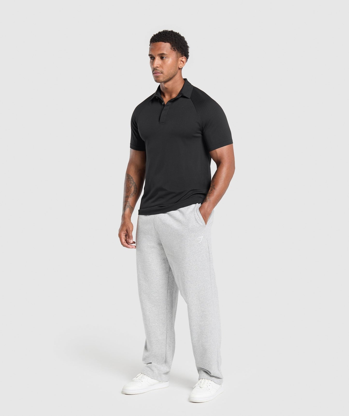 Gymshark Seamless Polo Shirt - Black
