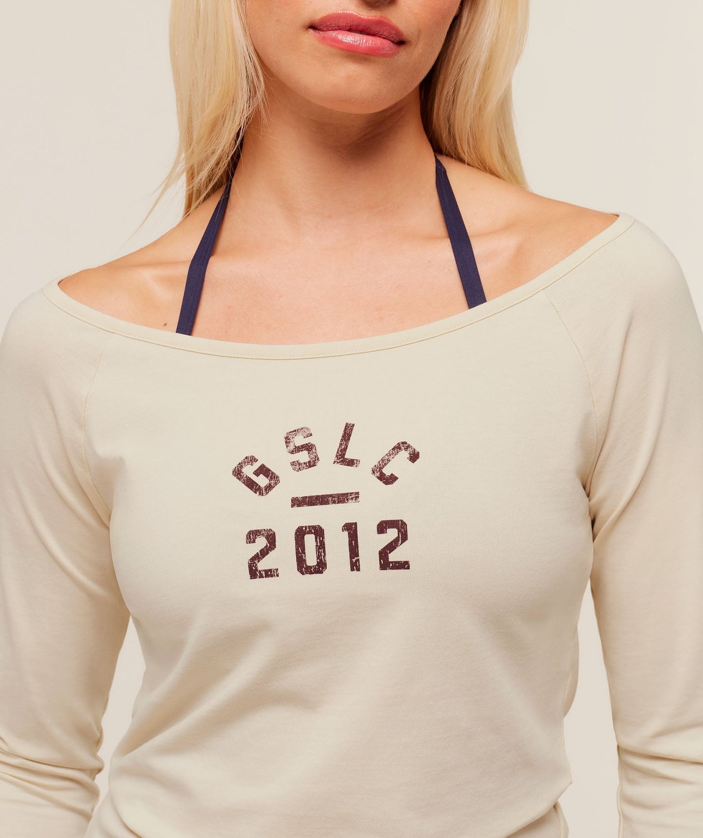 Gymshark Lifting Club 2012 Graphic Long Sleeve Top - Stone Beige/Wash