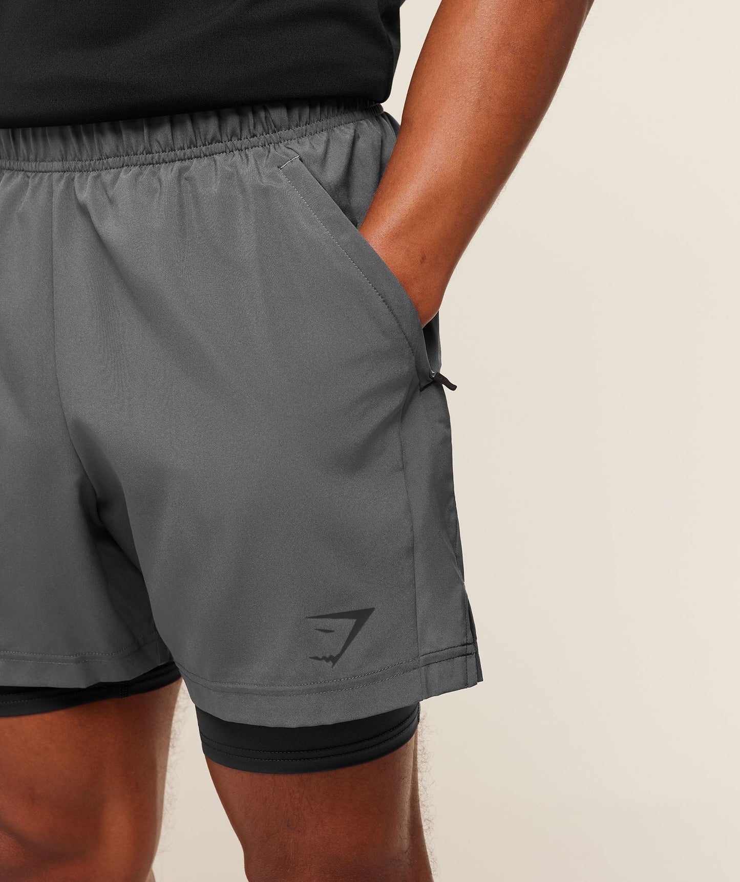 Gymshark Sport 5" 2 in 1 Shorts - Dark Grey/Black