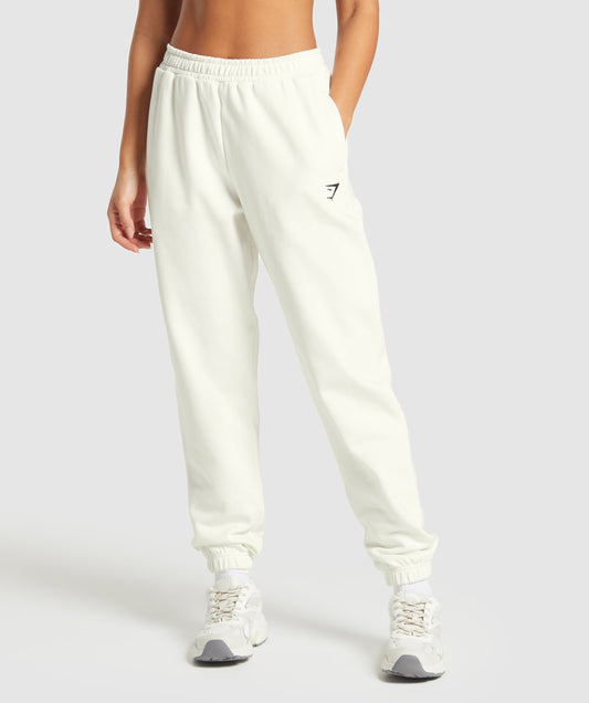 Gymshark Training Regular Fleece Joggers - Soft White