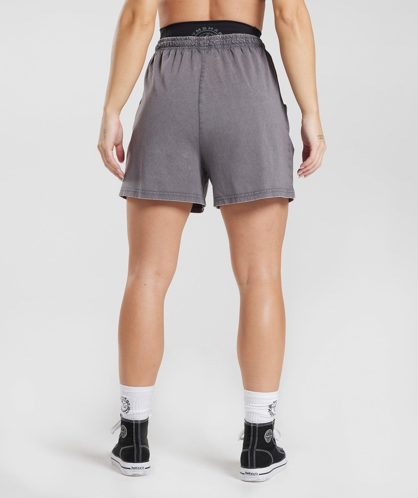 Gymshark Legacy Loose Shorts - Titanium Grey/Acid Wash