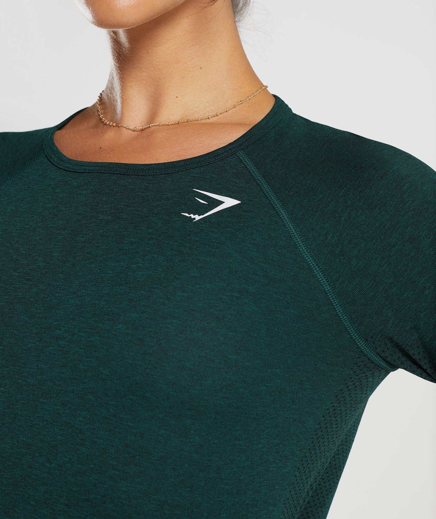 Gymshark Vital Seamless Light Long Sleeve Top - Deep Teal Marl