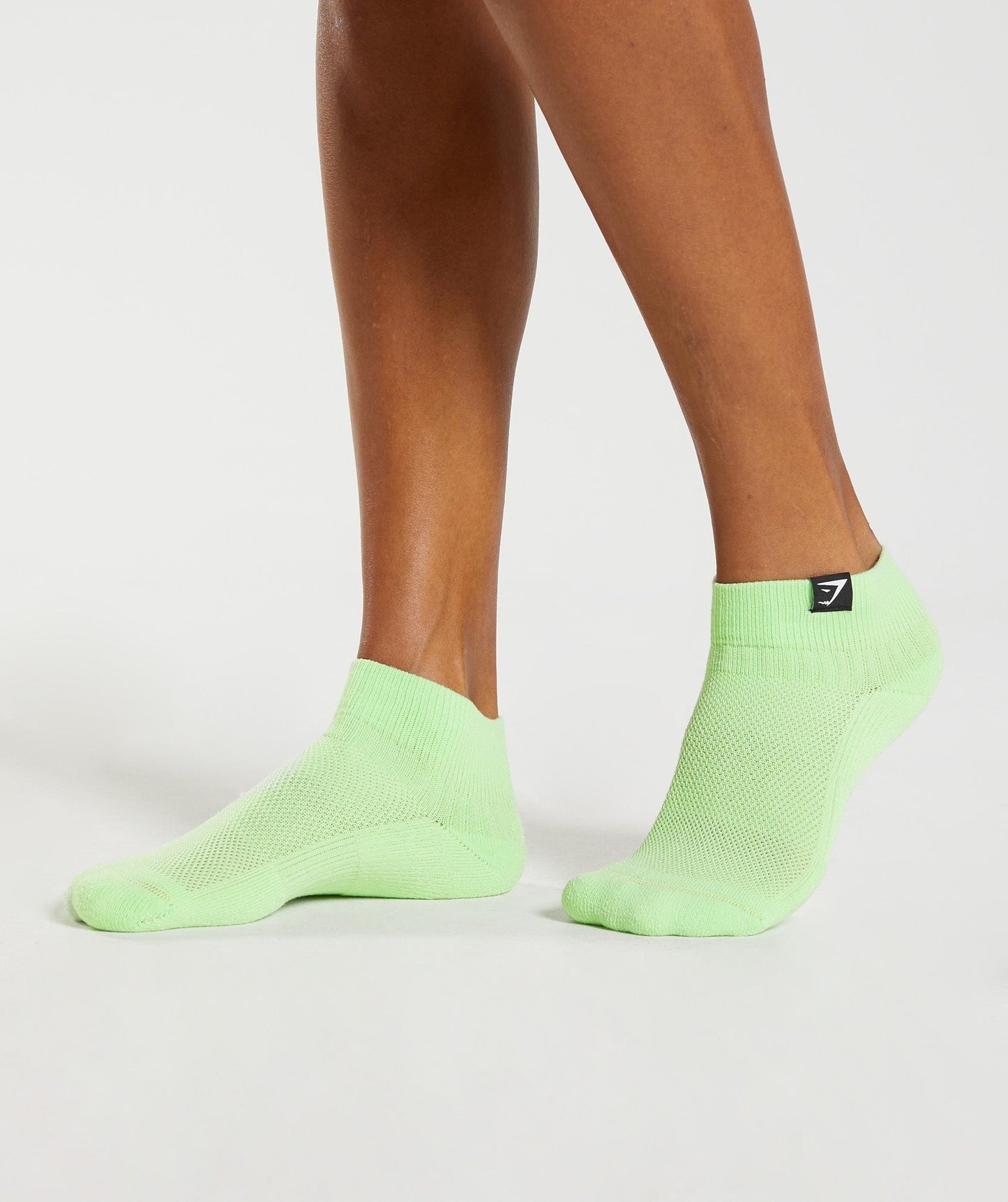 Gymshark Woven Tab Sneaker Socks 3pk - Kiwi Green/Sweet Pink/Fluo Fuchsia