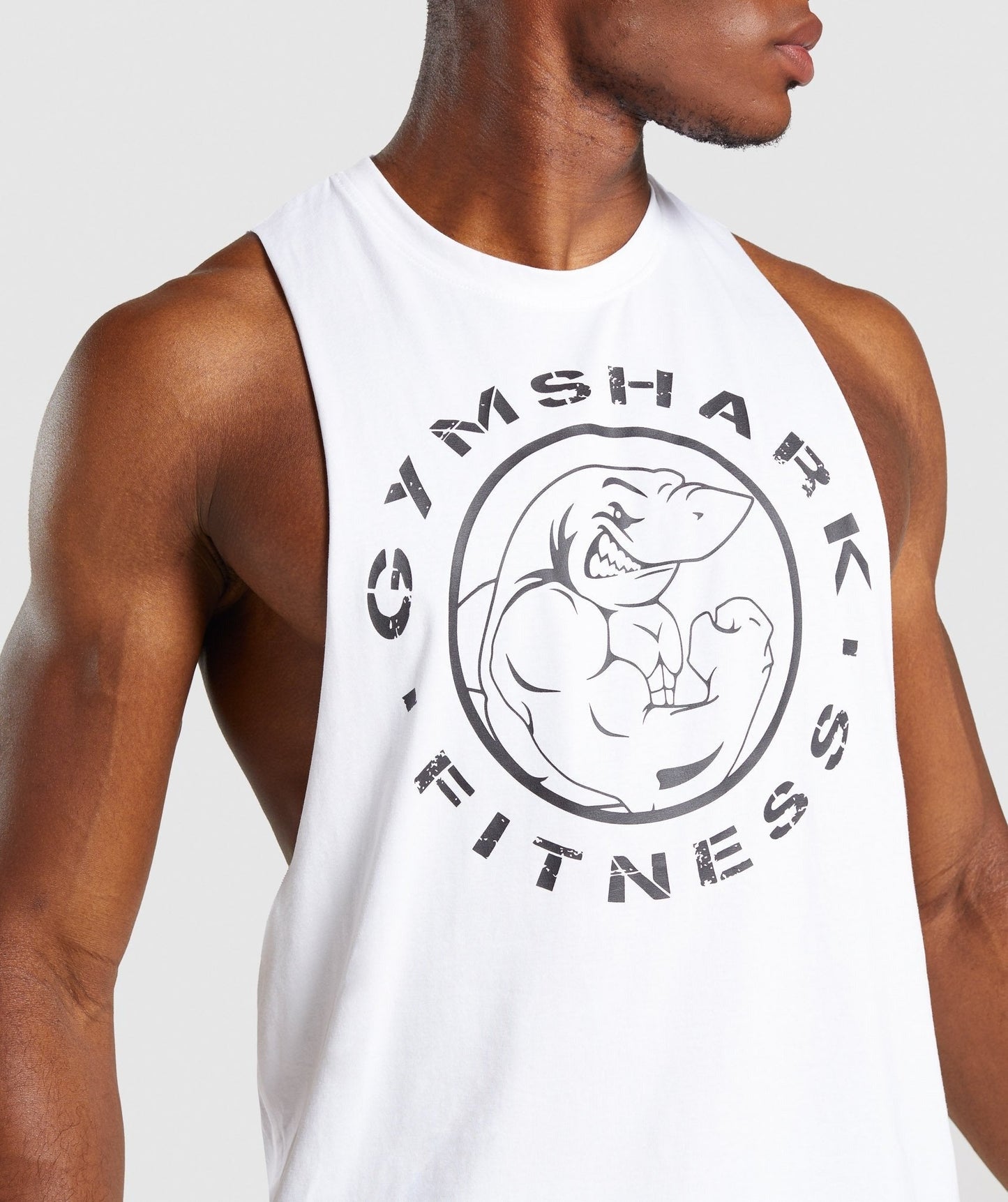 Gymshark Legacy Drop Arm Tank - White