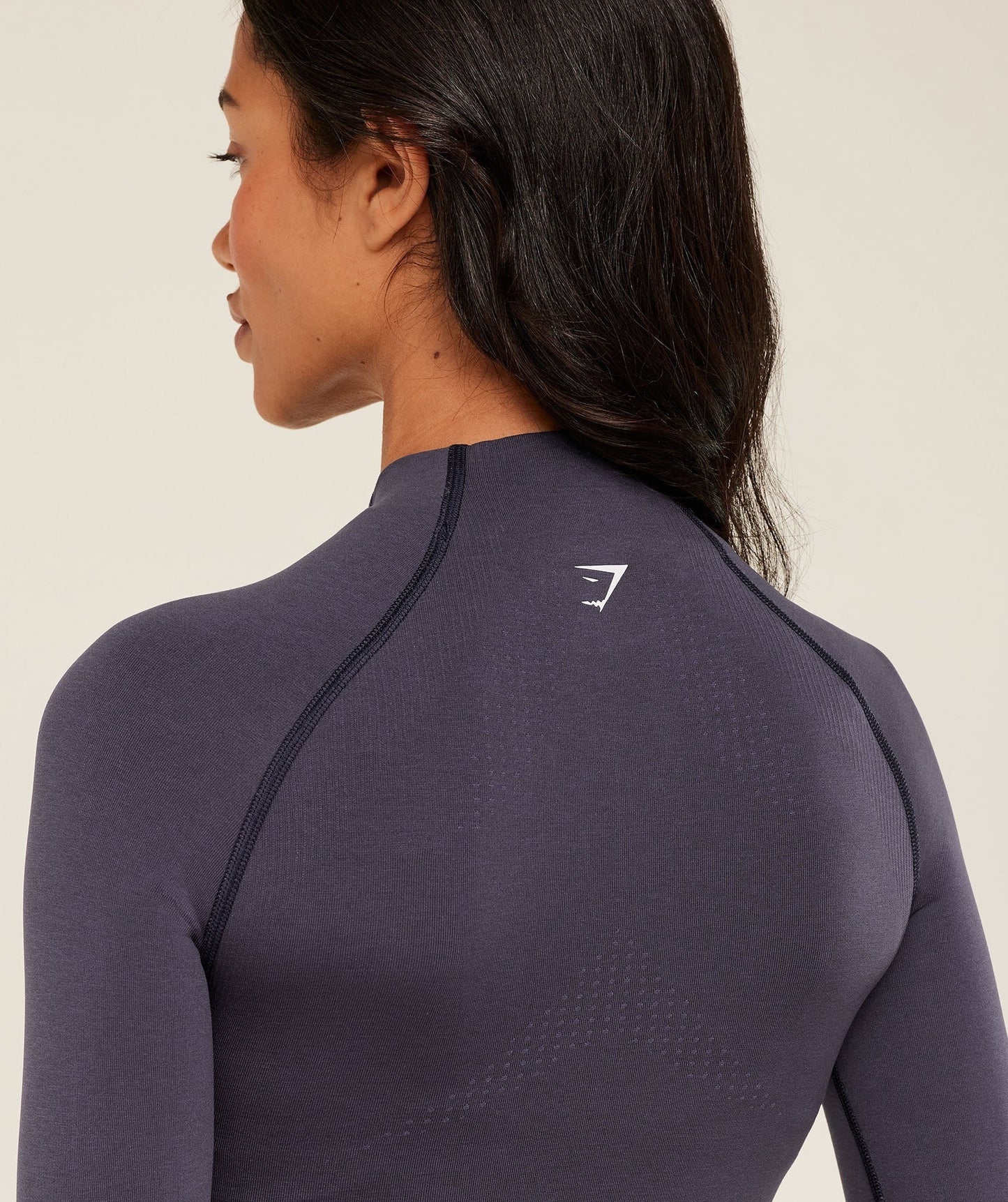 Gymshark Vital Seamless Midi Zip 2.0 Pullover - Midnight Purple/Marl