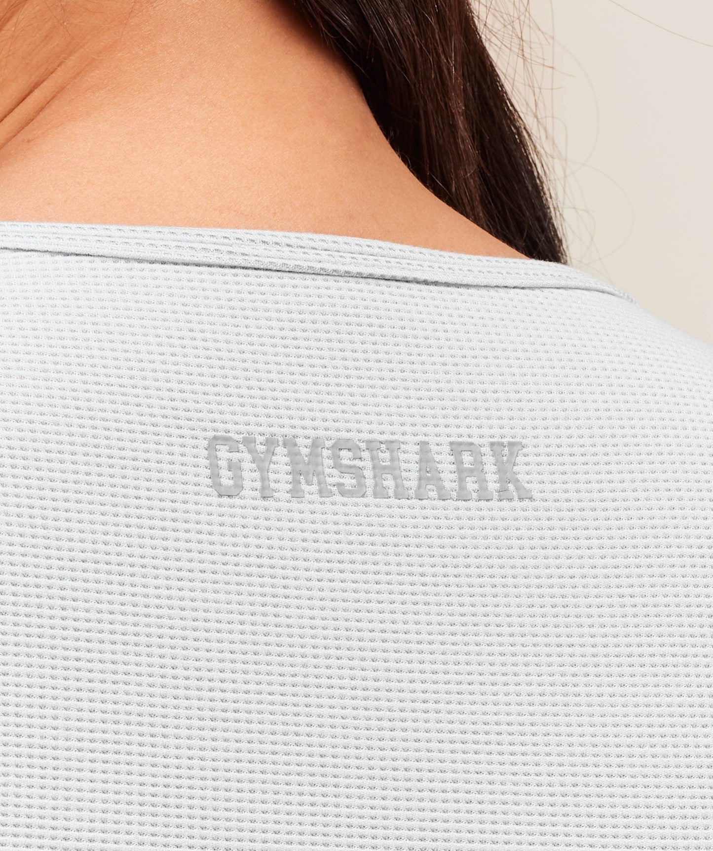 Gymshark Waffle Long Sleeve Top - Light Grey