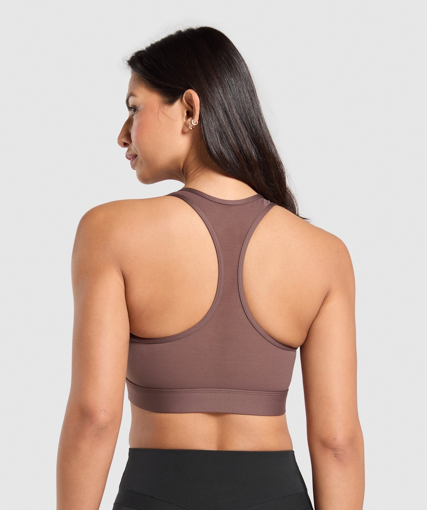 Gymshark Square Neck Sports Bra - Soft Brown