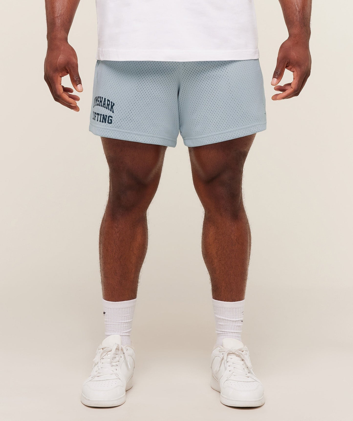 Gymshark Lifting Mesh 5" Shorts - Smoke Blue