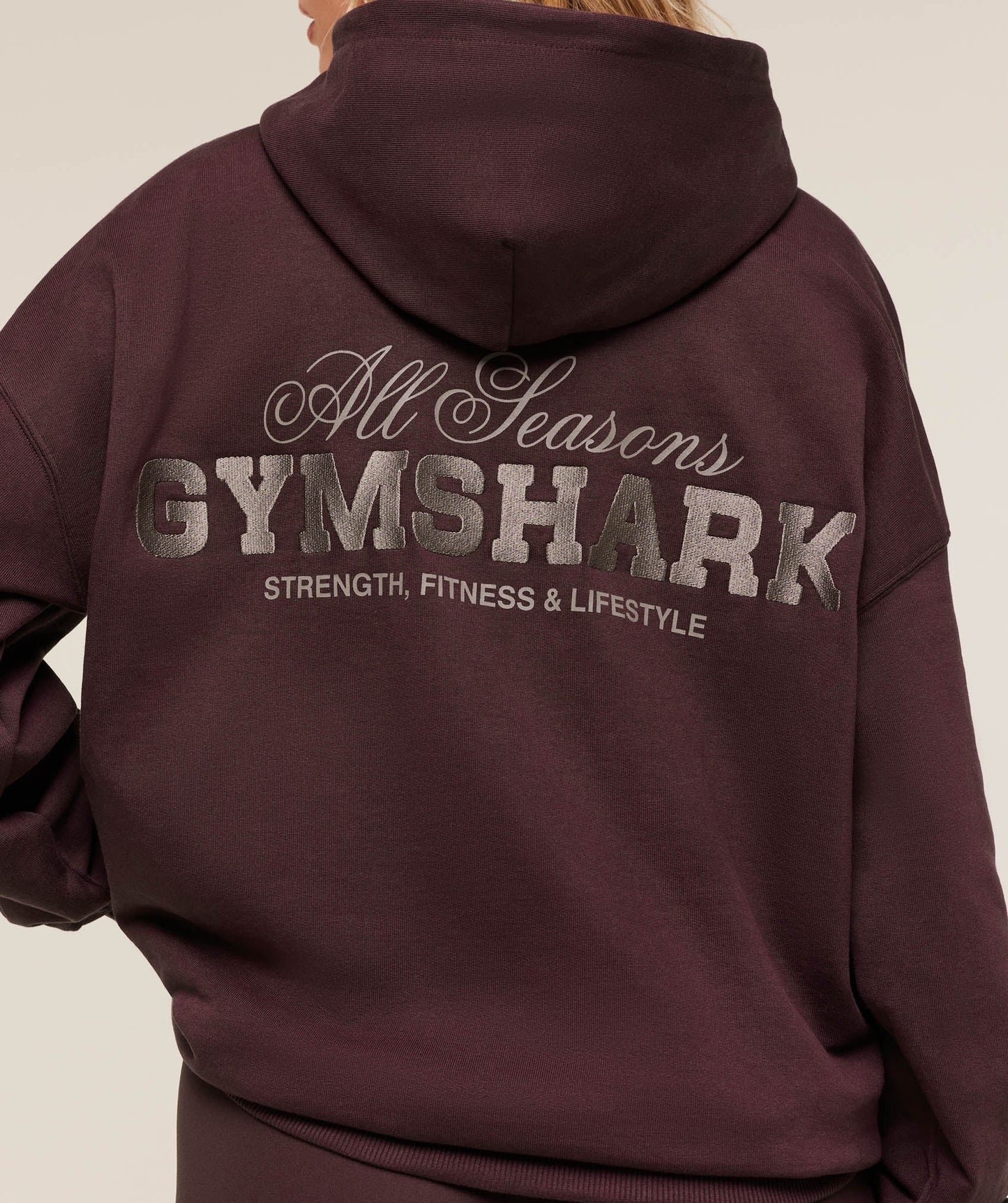 Gymshark All Seasons Graphic Hoodie - GS Cherry Purple