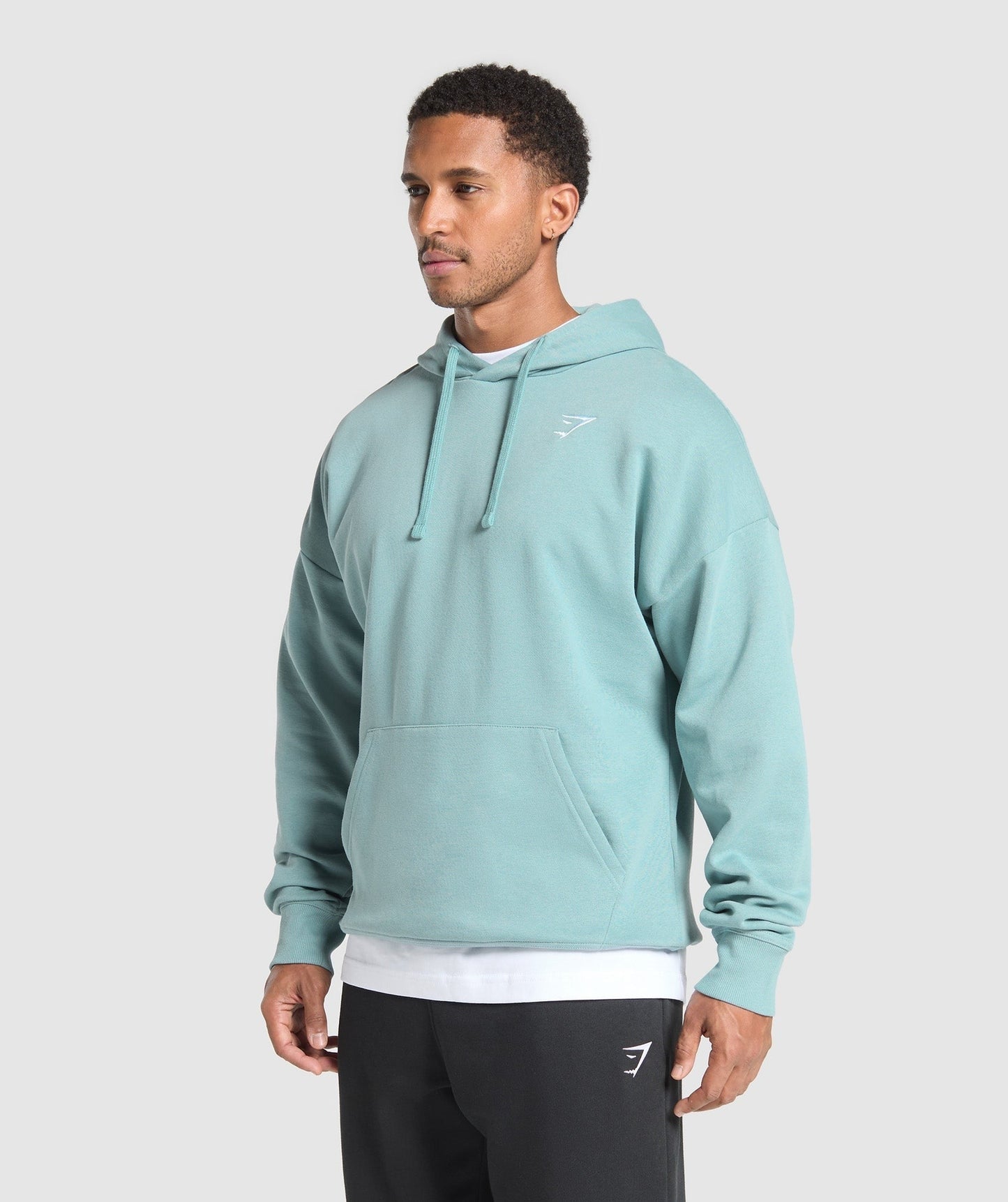 Gymshark Crest Oversized Hoodie - Rest Blue