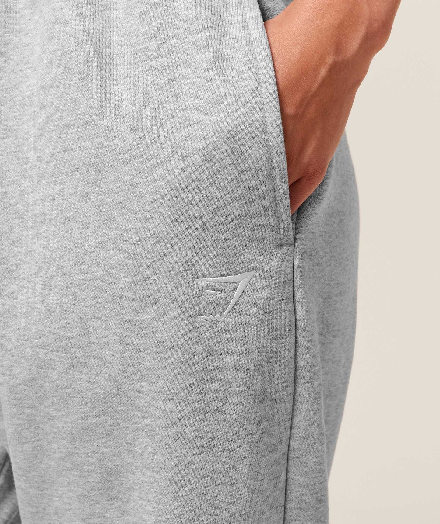 Gymshark Training Fleece Straight Leg Regular Joggers - Light Grey Core Marl