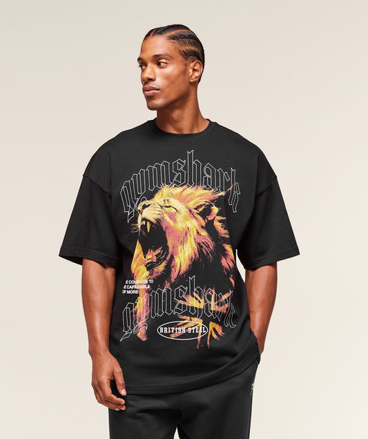 Gymshark Lion Graphic T-Shirt - Black