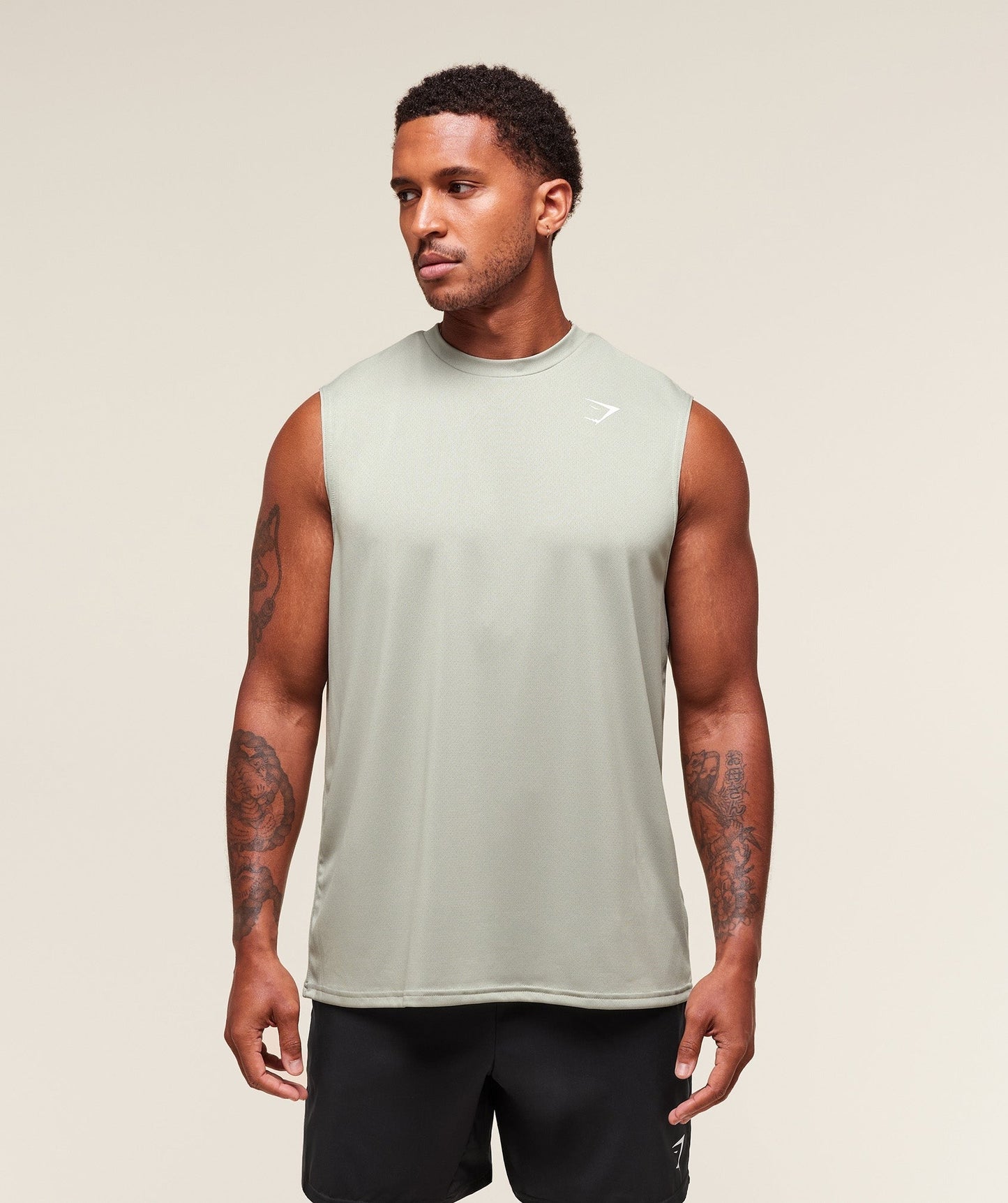 Gymshark Arrival Oversized Tank - Stone Grey