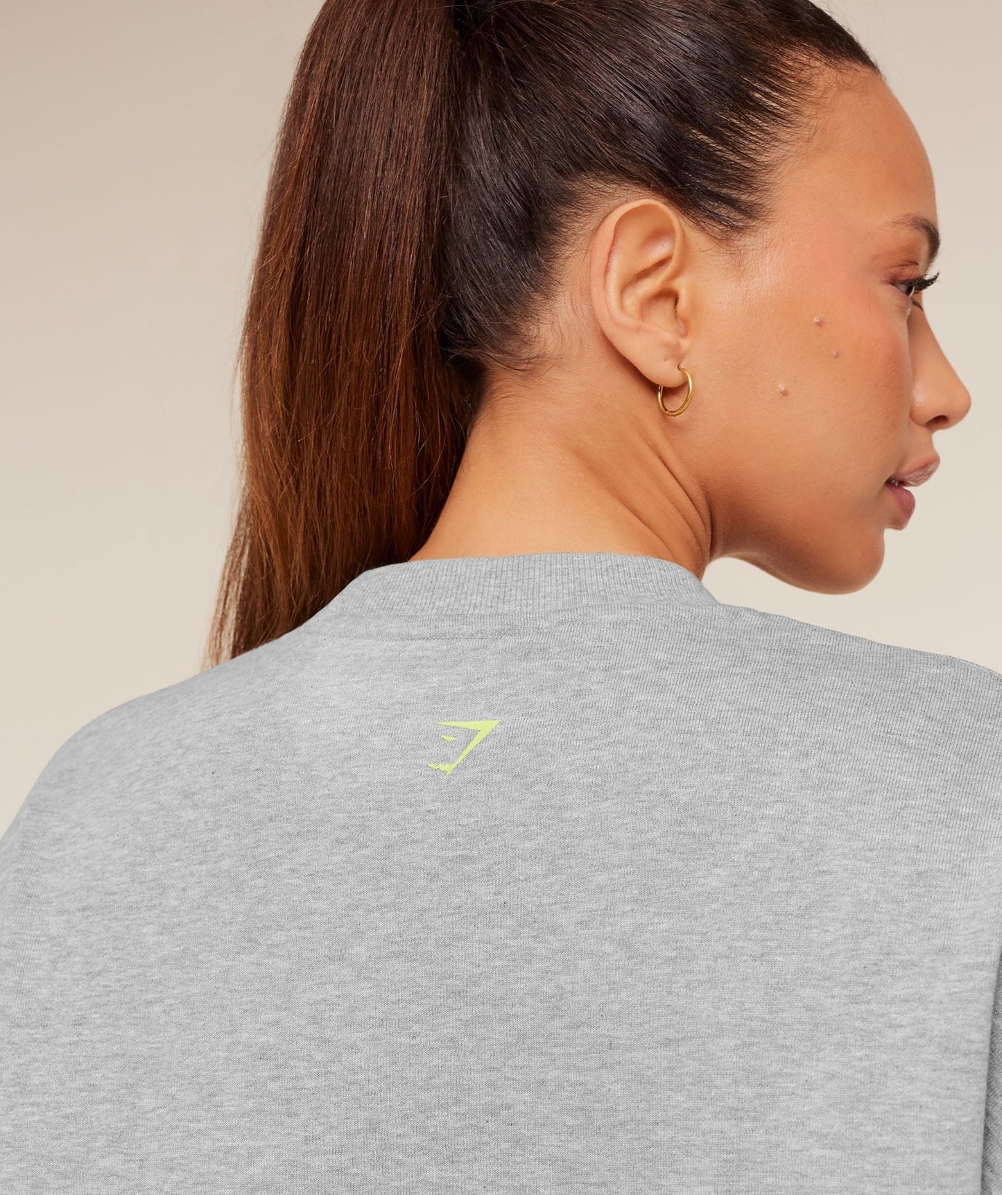 Gymshark Glutey Calls Graphic Sweatshirt - Light Grey Core Marl