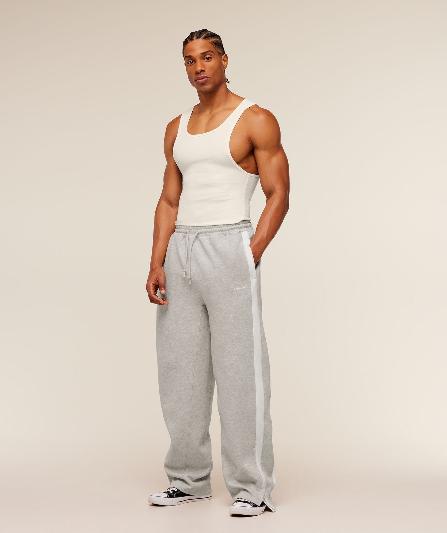 Gymshark x CBUM Straight Leg Jogger - Bros Stone Grey Marl