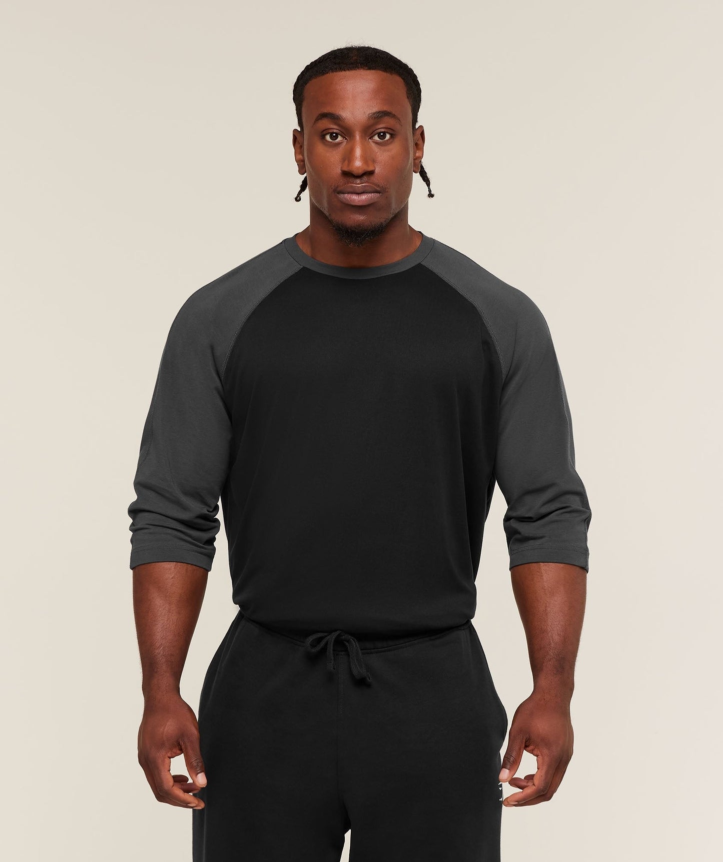 Gymshark 1/3 LS Graphic T-Shirt - Metal Grey/Black