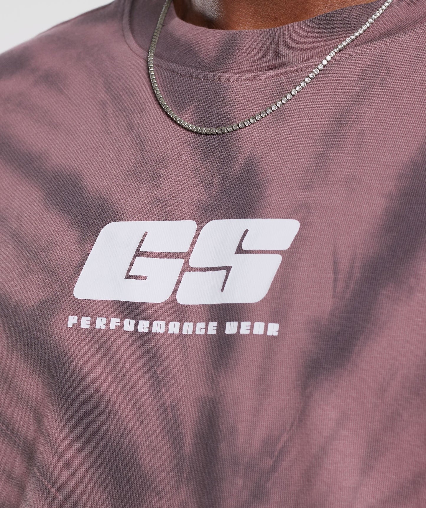Gymshark Rest Day Long Sleeve T-Shirt - Dusty Maroon/Silhouette Grey/Spiral Optic Wash