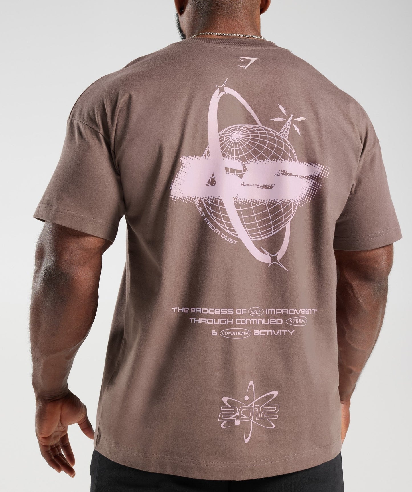 Gymshark Intergalactic Lifting Oversized T-Shirt - Walnut Mauve
