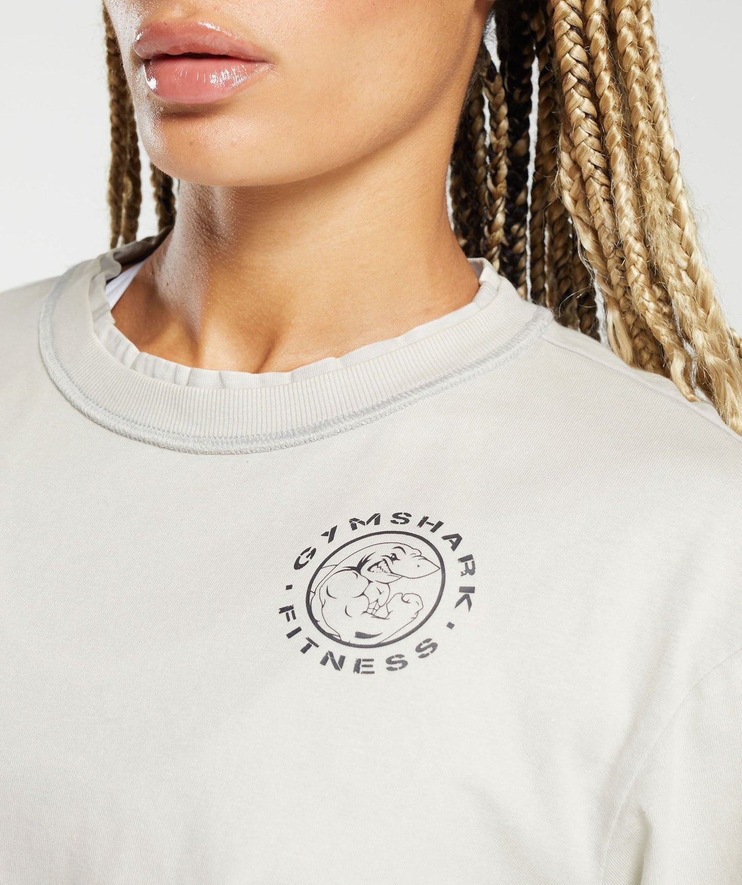 Gymshark Legacy Washed Long Sleeve Top - Metal Grey/Acid Wash