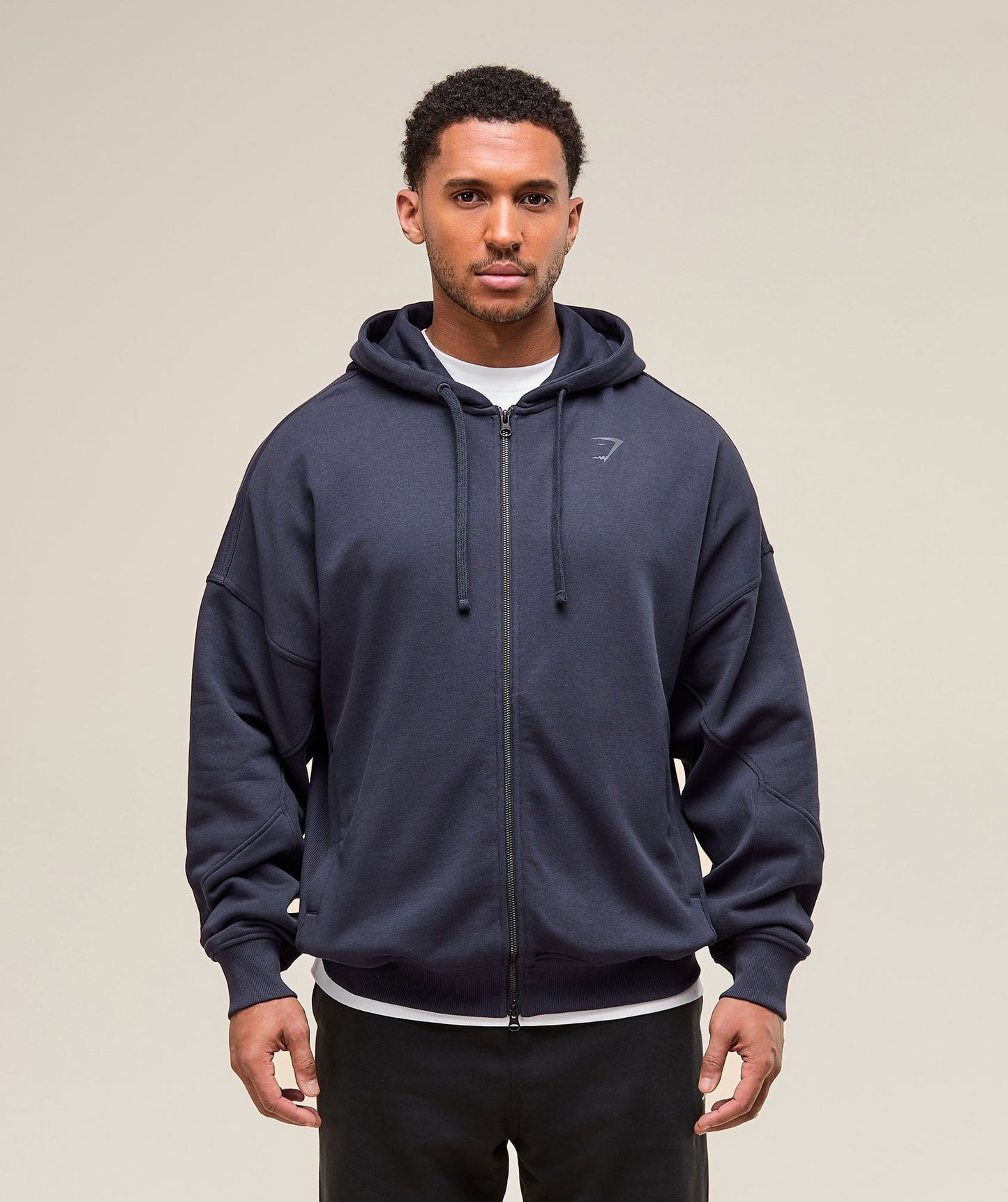 Gymshark Power Zip Up Hoodie - Heavy Blue