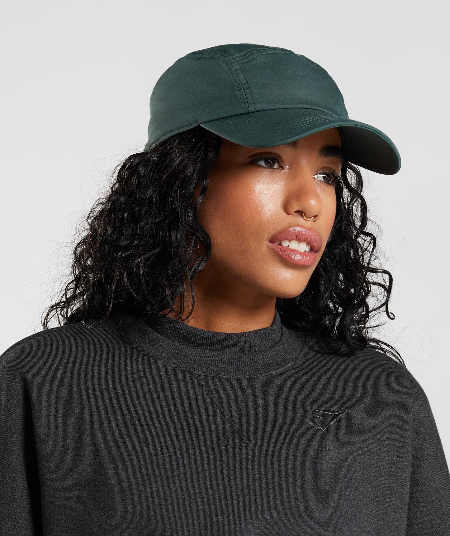 Gymshark Logo 5 Panel Cap - Obsidian Green