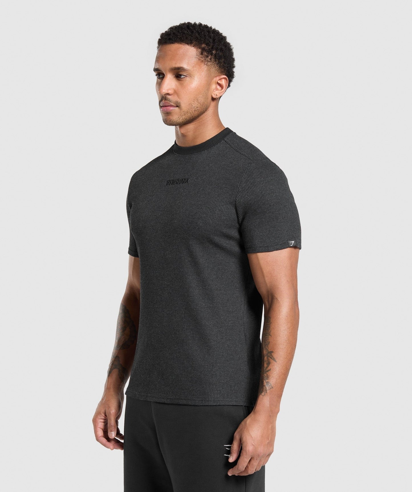 Gymshark Waffle T-Shirt - Black