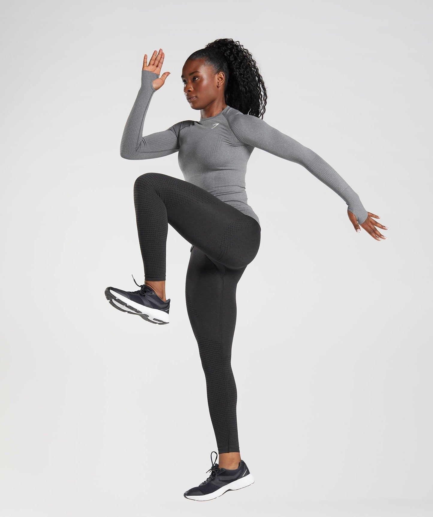 Gymshark Vital Long Sleeve Top - Smokey Grey Marl