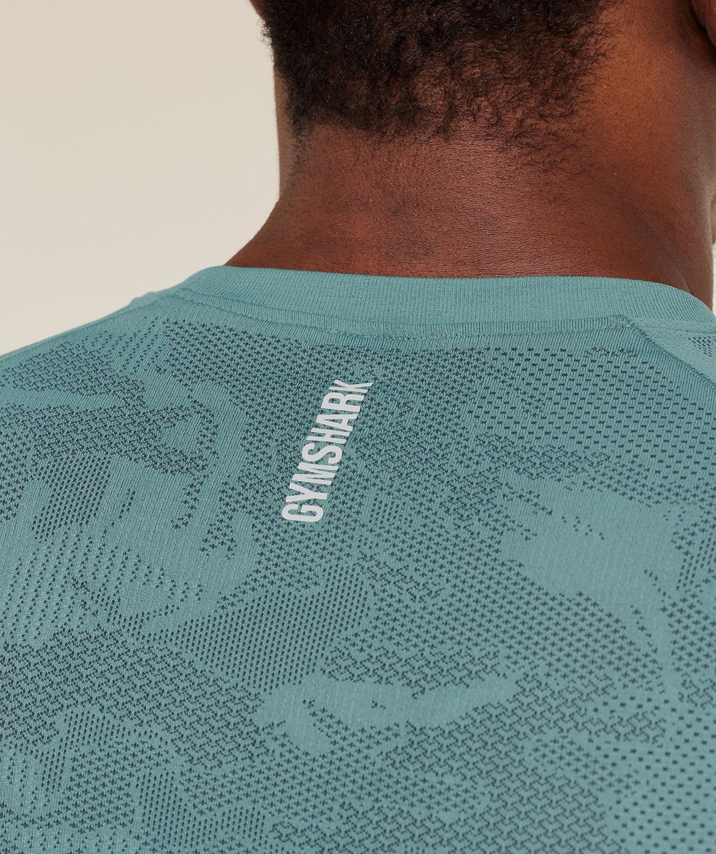 Gymshark Geo Seamless T-Shirt - Storm Blue / Stealth Blue