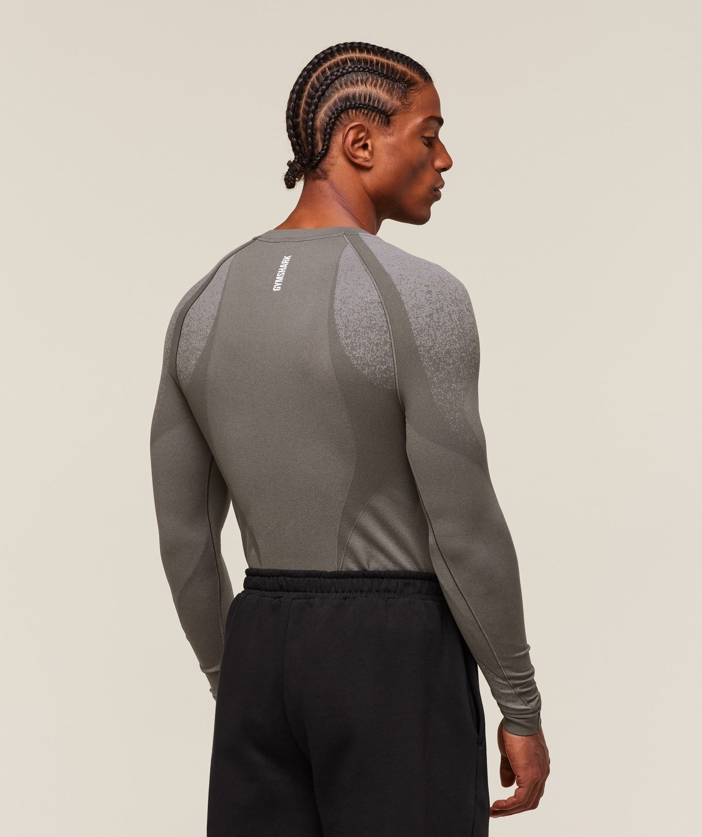 Gymshark Shadow Seamless Long Sleeve T-Shirt - Meteor Grey