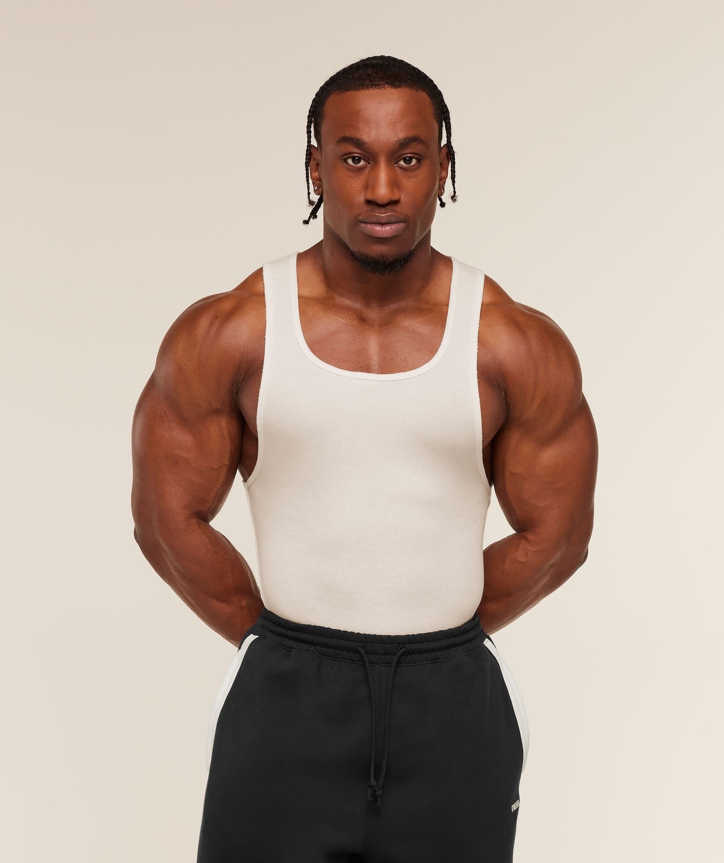 Gymshark x CBUM Ribbed Tank - Soft White