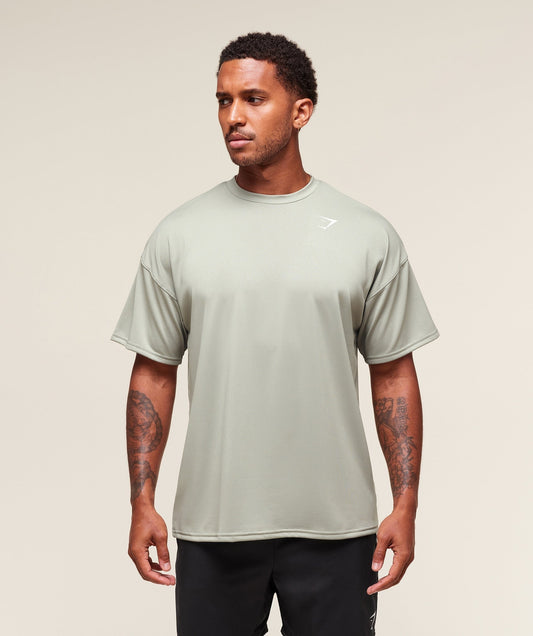 Gymshark Arrival Oversized T-Shirt - Stone Grey