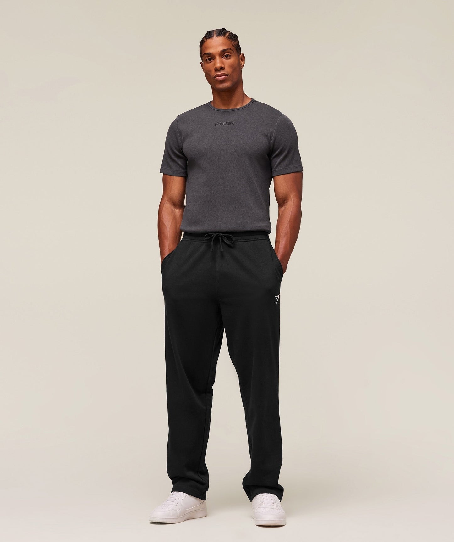 Gymshark Premium Washed Ribbed T-Shirt - Grey