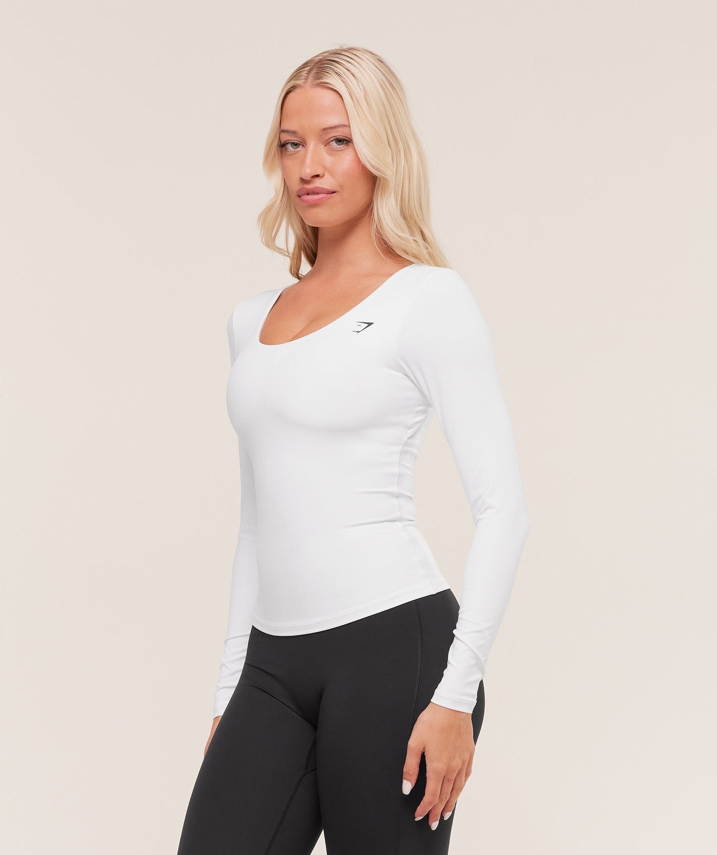 Gymshark Twist Back Long Sleeve Top - White