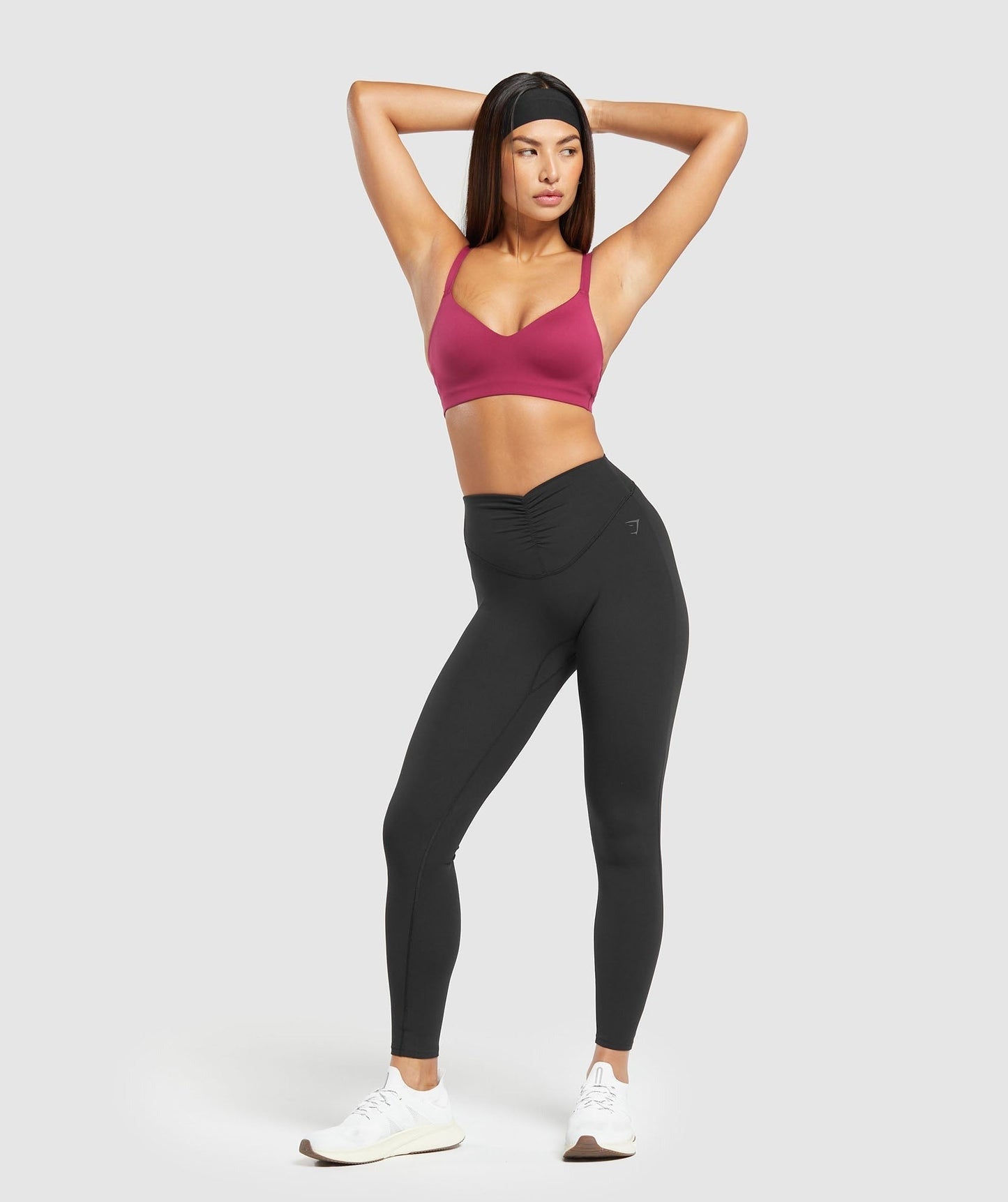 Gymshark Strappy Back Light Support Sports Bra - Raspberry Pink