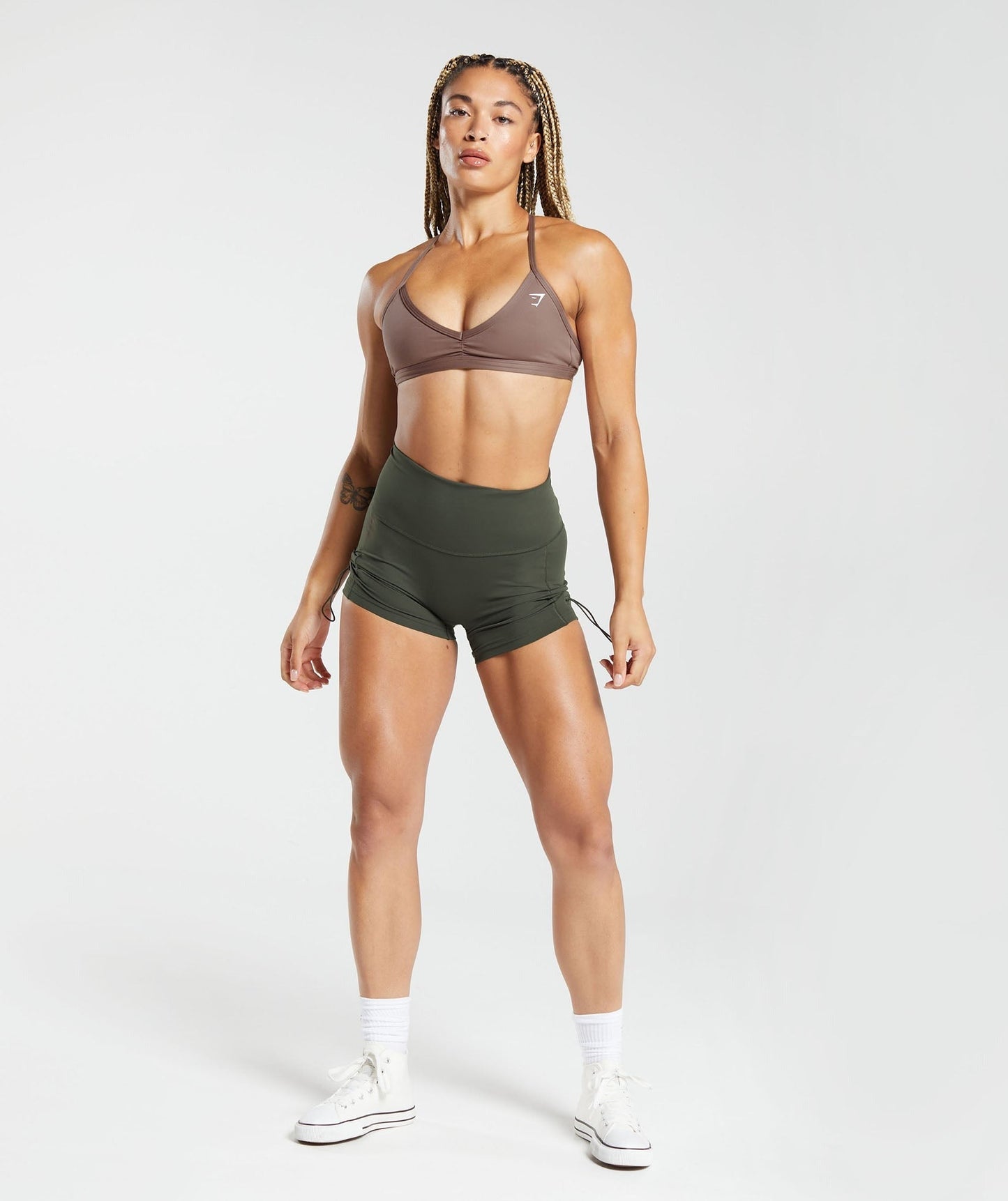 Gymshark Legacy Tight Shorts - Deep Olive Green