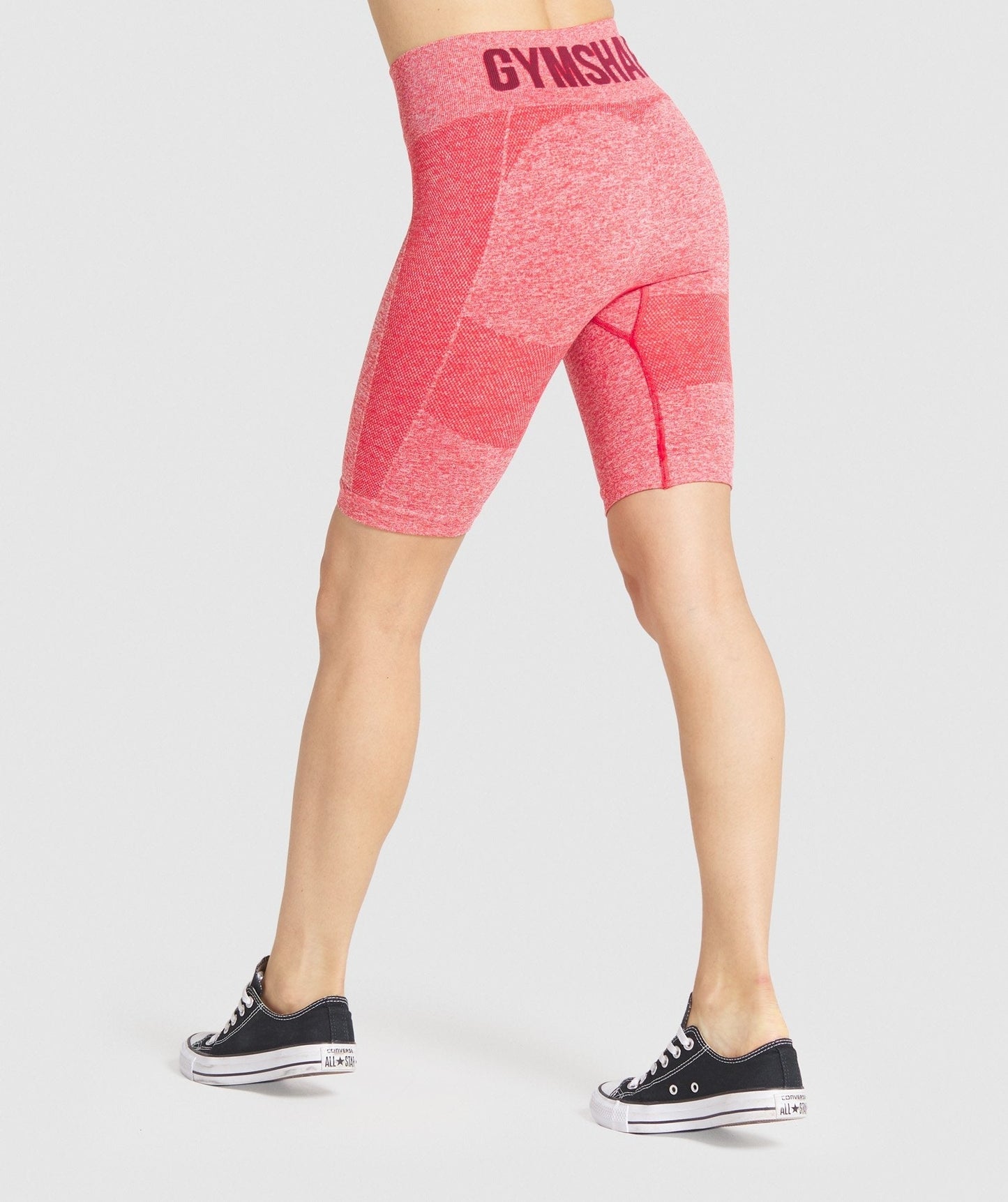 Gymshark Flex Cycling Shorts - Red Marl/Claret