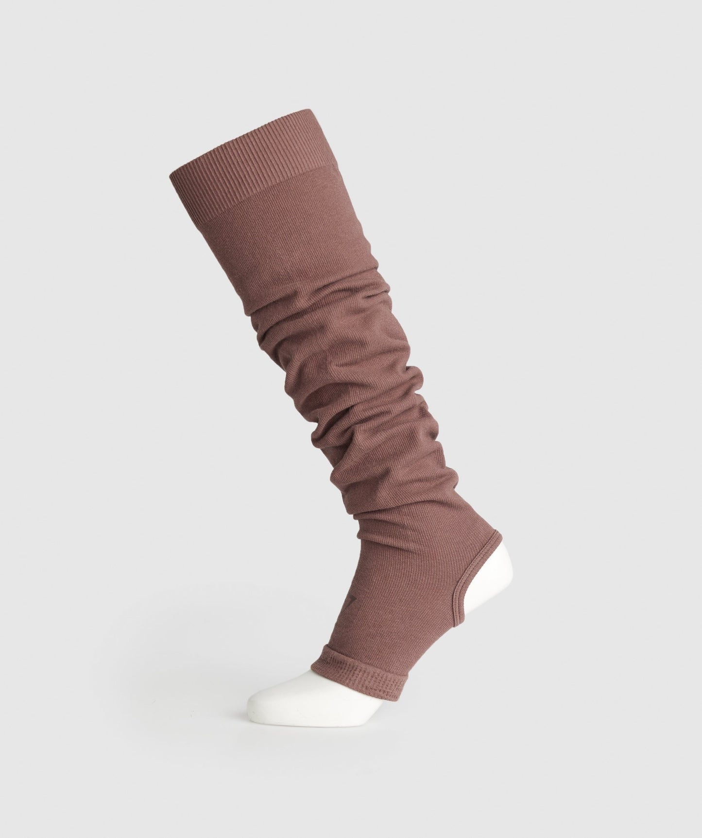 Gymshark Ribbed Cotton Seamless Leg Warmers - Soft Brown