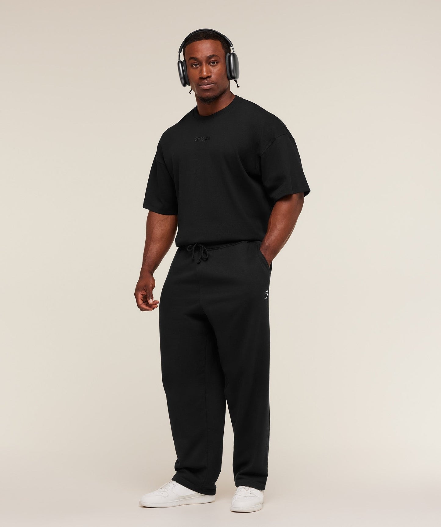 Gymshark Oversized Premium Ribbed T-Shirt - Black