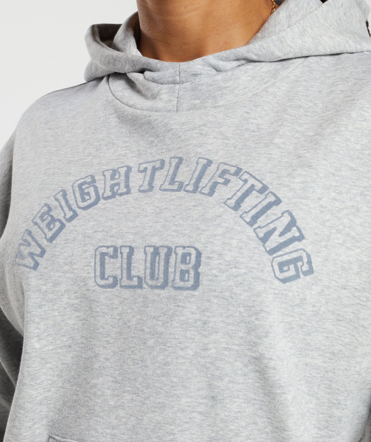 Gymshark Weightlifting Oversized Hoodie - Light Grey Core Marl