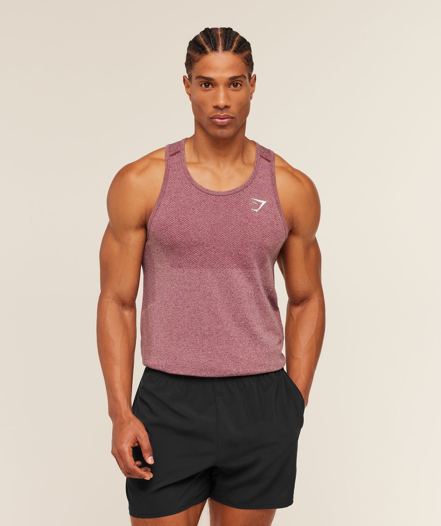 Gymshark Vital Tank - White/Port