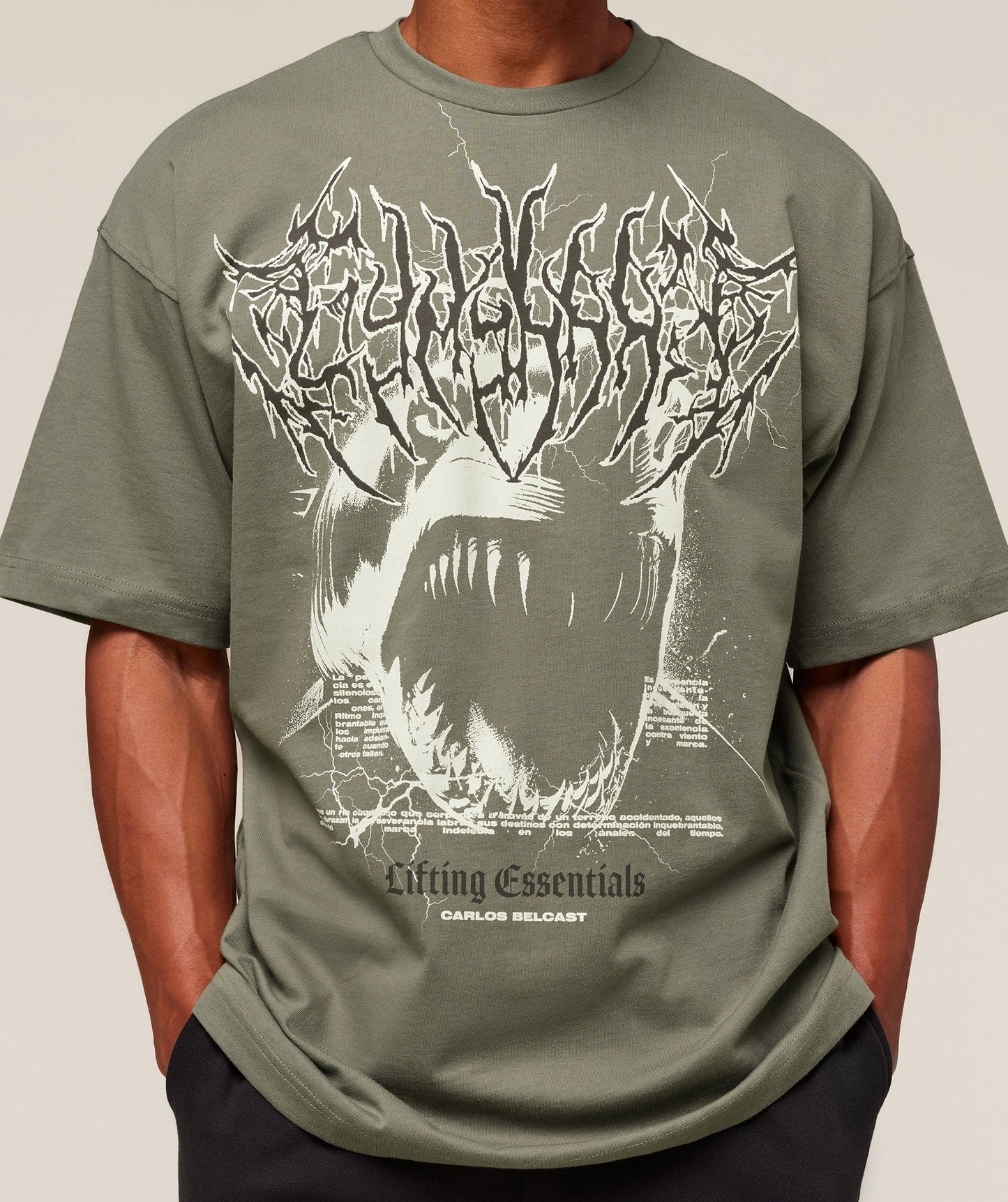 Gymshark Carlos Belcast x Rest Day Essential T-Shirt - Base Green