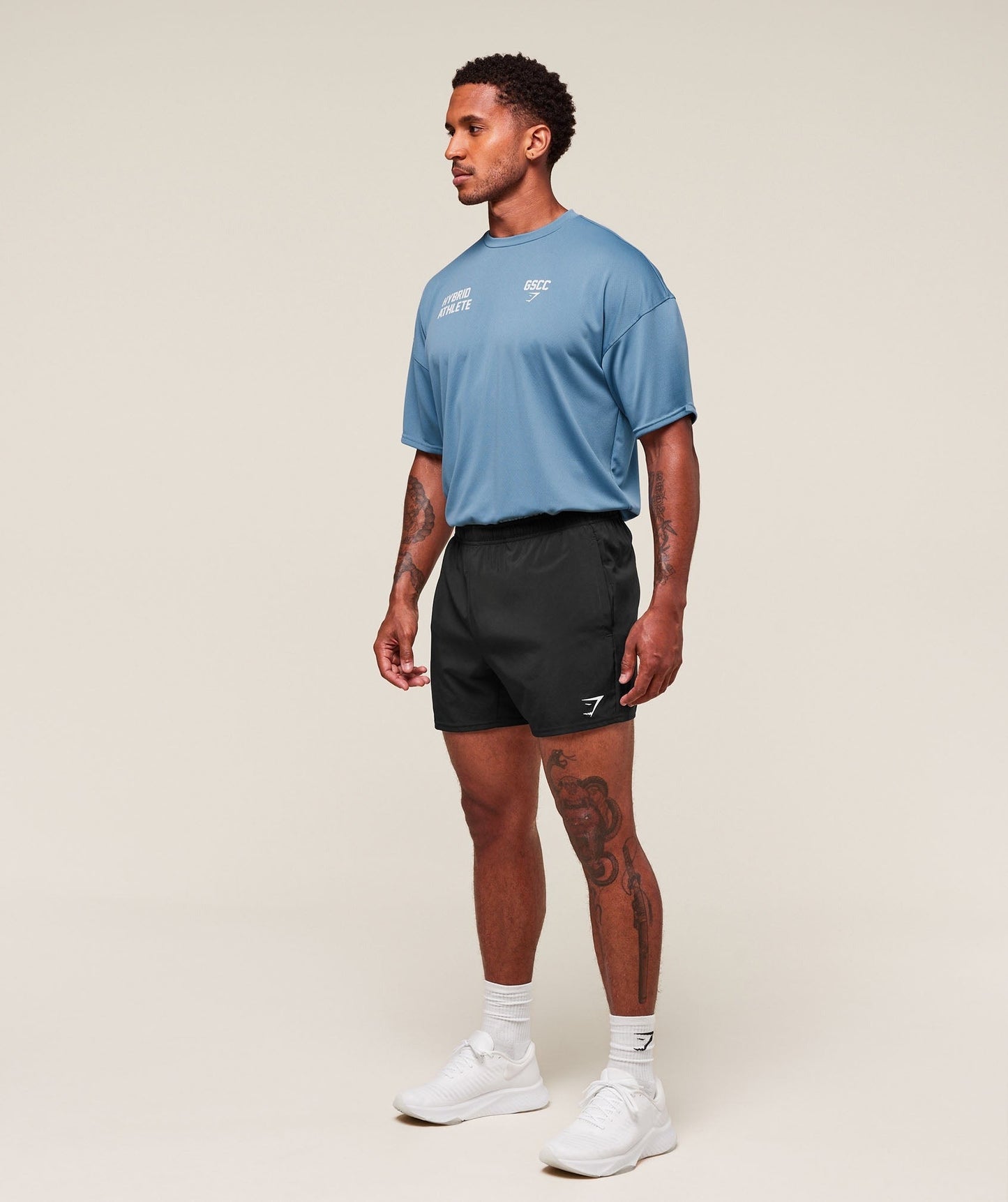 Gymshark Hybrid Athlete T-Shirt - Classic Blue