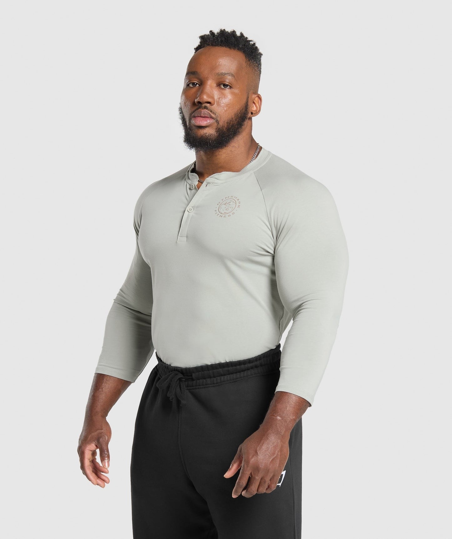 Gymshark Legacy Henley - Stone Grey