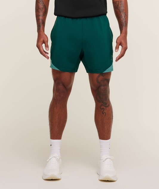 Gymshark Arrival Block 6" Shorts - Weighted Teal