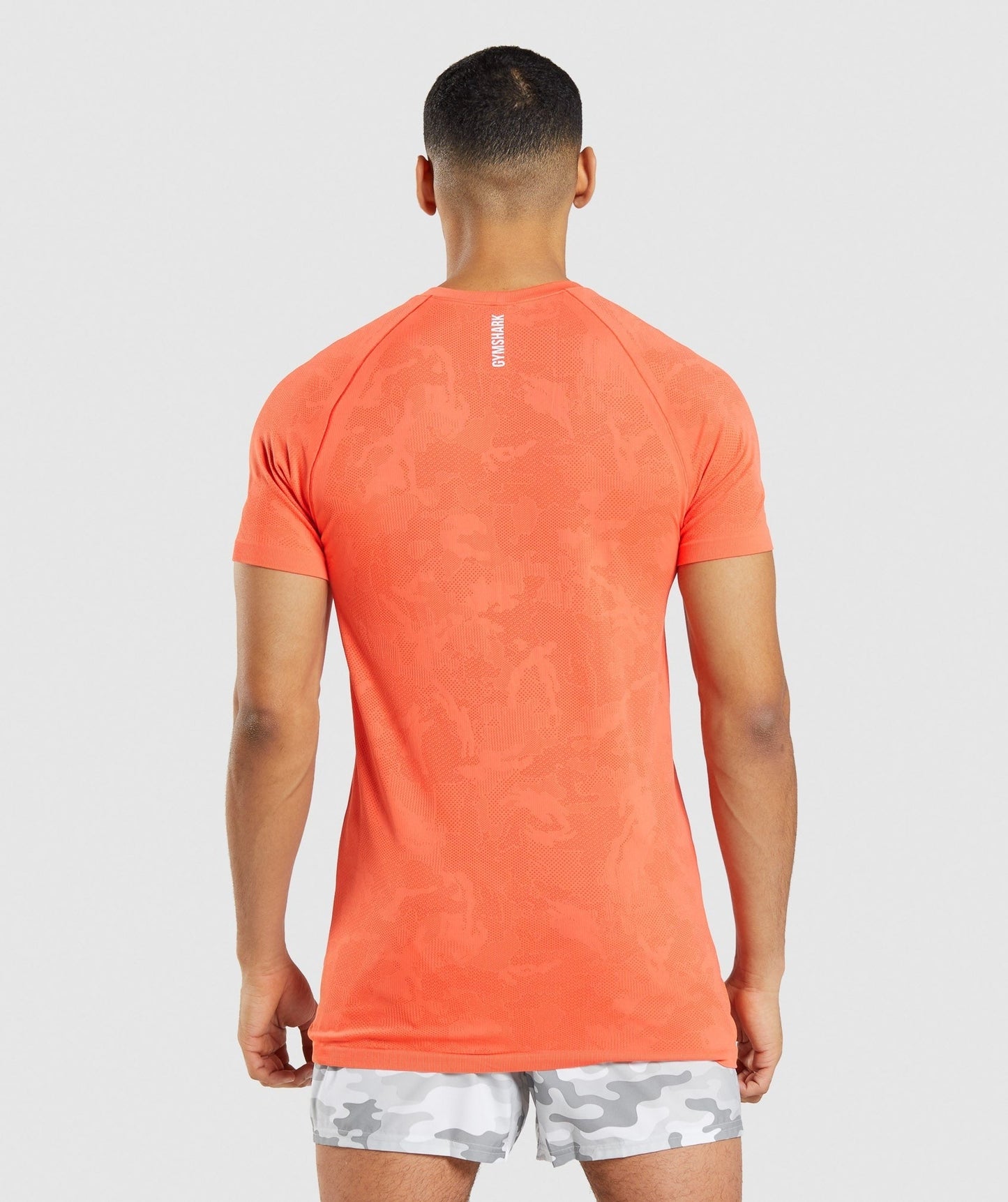 Gymshark Geo Seamless T-Shirt - Papaya Orange/Spicy Orange